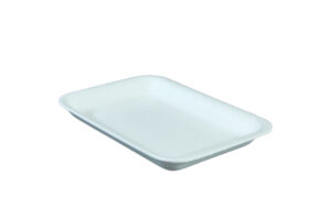 Bandeja 2P Blanca de Poliestireno x 125 Unidades | Exhibición de Alimentos