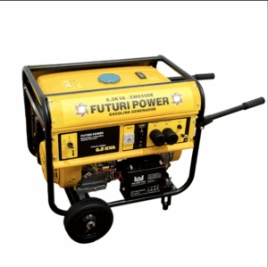 Generador de Gasolina Futuri Power 6.5 kVA EM6500E Portátil con Ruedas - Ideal para Hogar, Comercio y Emergencias