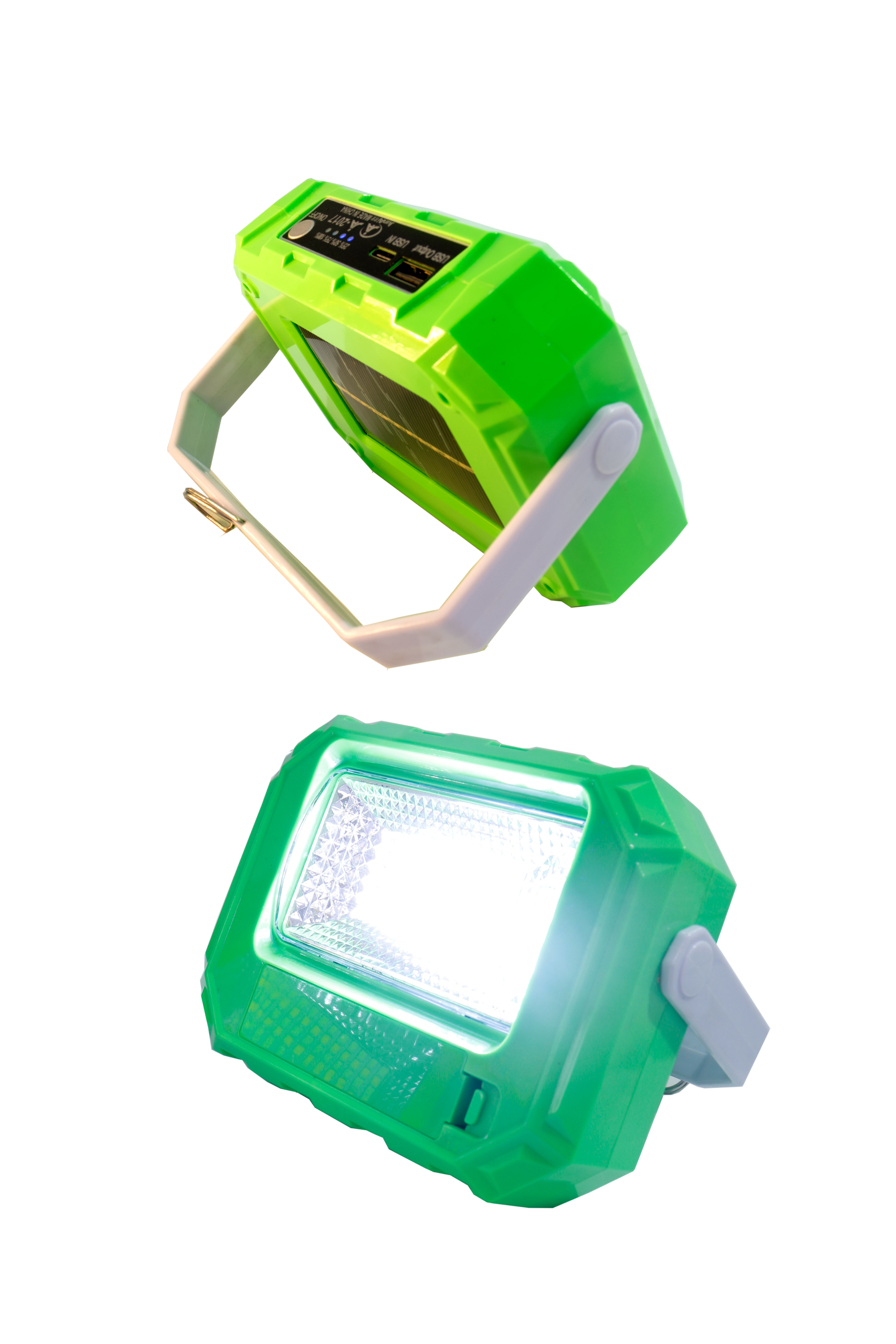 Reflector Solar LED Portátil JLP-800: Potente Iluminación Recargable