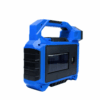 Linterna LED Recargable Multifuncional con Foco, Luz Lateral COB y Panel Solar - Azul Brillante para Camping y Emergencias