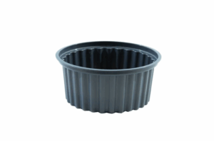 Tarrina Redonda Gris Plomo BOPP 1/5 Litro Reutilizable - Paquete de 50 Unidades para Alimentos y Porciones Individuales