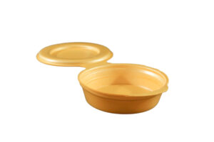 Vianda Pequeña de Poliestireno Reutilizable con Tapa Abatible - Ideal para Salsas, Aderezos y Porciones Individuales